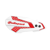 Polisport Mx Flow Handguards White/red Hon - Black/White - Offroad Collection