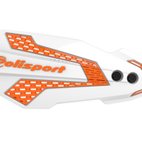 Polisport Mx Flow Handguards White/red Hon - Black/White - Offroad Collection