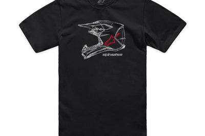 Alpinestars Mx Helmet Csf Tee White Xl - Black / 2X-Large