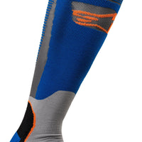 Alpinestars Mx Plus-1 Socks Blue/fluo Orange Lg - Cyan/Black / Small - Apparel Collection