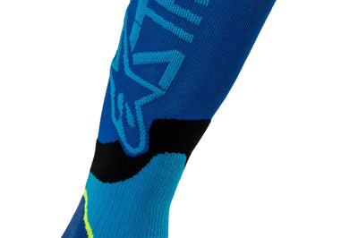 Alpinestars Mx Plus-2 Socks Black/green Neon/pink Fluo Lg - Blue/Cyan / Small - Apparel Collection