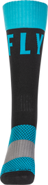 Fly Racing Mx Pro Socks Black/red/light Blue Lg - Gear