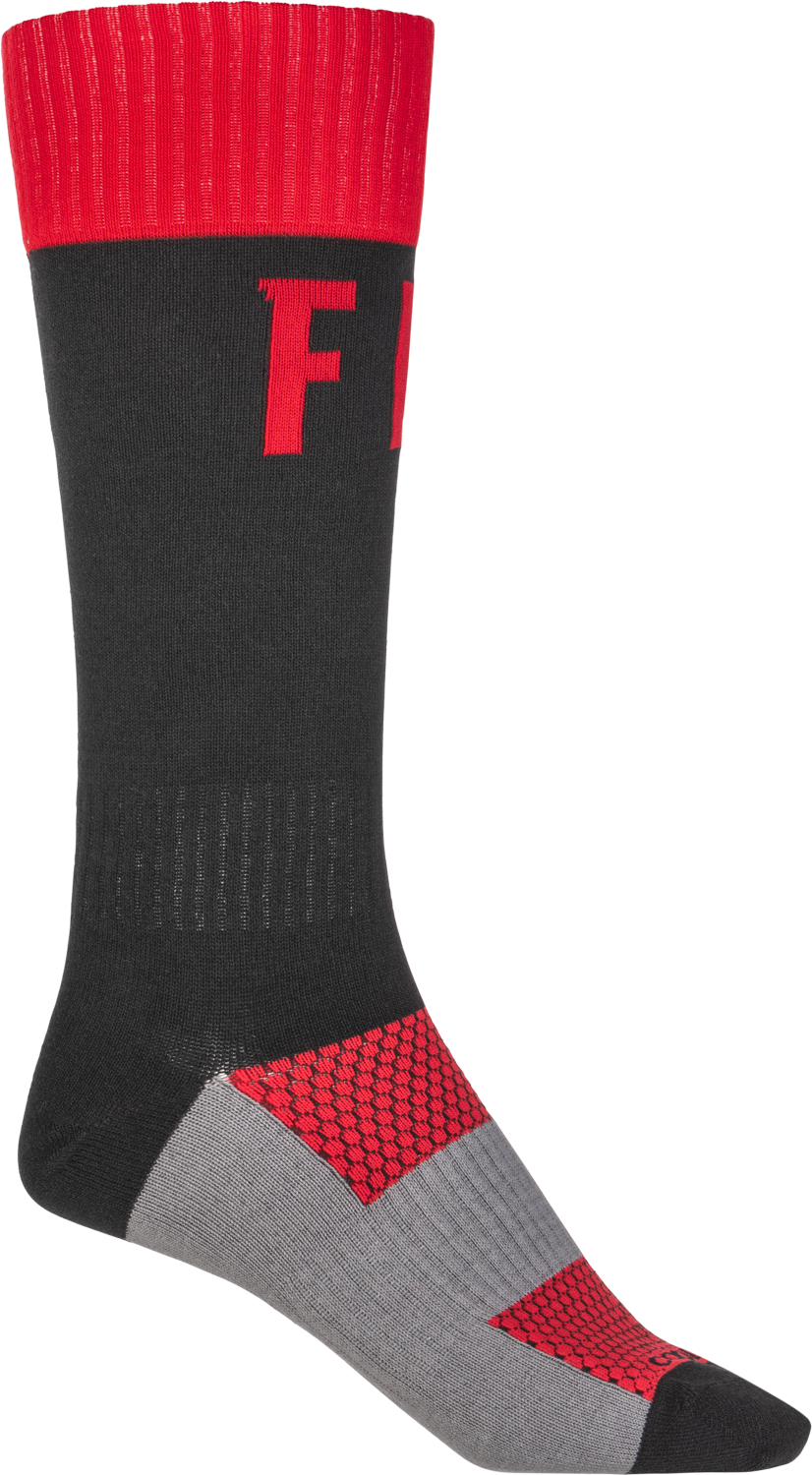 Fly Racing Mx Pro Socks Black/red/light Blue Lg - Red/Black / Small - Medium - Gear