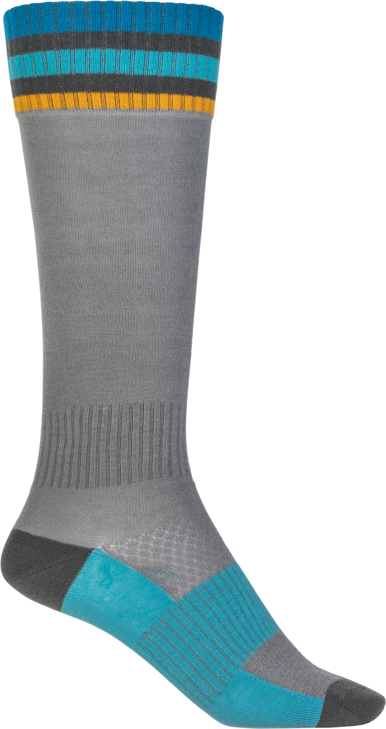 Fly Racing Mx Socks Thin Yellow Sm/md - Grey / Small - Medium - Gear