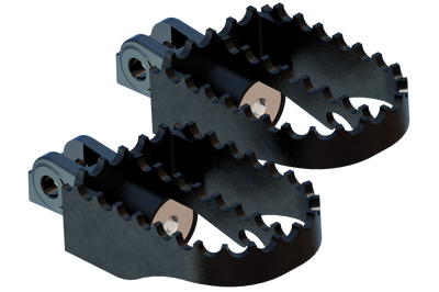 BURLY BRAND Mx Style Foot Pegs Rider Black - Controls