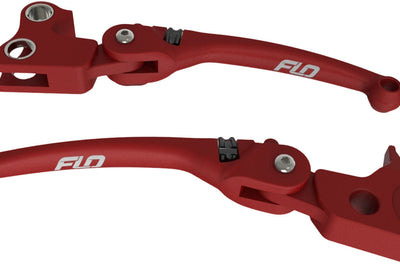 Flo Motorsports Mx Style Lever Set Black `21-23 Flh/flt - Red - Harddrive Products