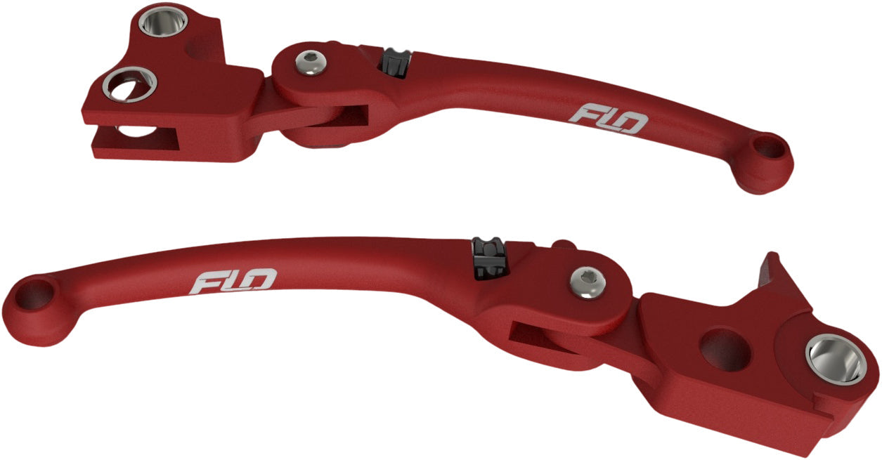 FLO MOTORSPORTS Mx Style Lever Set Red `17 20 Flh/Flt - Levers