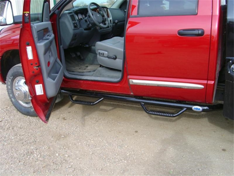 N-Fab Nerf Step 02-08 Dodge Ram 1500/2500/3500 Quad Cab 4 Door - Gloss Black - Length - 3in - Bars & Running Boards