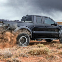 N-Fab Nerf Step 05-14 Nissan Frontier Ext. Cab 4.5ft Bed - Tex. Black - Length - 2in - Bars & Running Boards