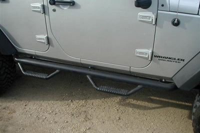 N-Fab Nerf Step 07-17 Jeep Wrangler JK 4 Door All - Tex. Black - W2W - 3in - Bars & Running Boards