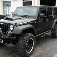 N-Fab Nerf Step 07-17 Jeep Wrangler JK 4 Door All - Tex. Black - W2W - 3in - Bars & Running Boards