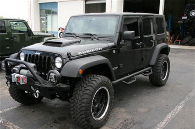 N-Fab Nerf Step 07-17 Jeep Wrangler JK 4 Door All - Tex. Black - W2W - 3in - Bars & Running Boards