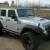 N-Fab Nerf Step 07-17 Jeep Wrangler JK 4 Door All - Tex. Black - W2W - 3in - Bars & Running Boards