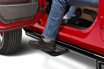 N-Fab Nerf Step 2018 Jeep Wrangler JL SUV 4 Door- Gloss Black - W2W - 3in - Bars & Running Boards