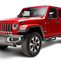 N-Fab Nerf Step 2018 Jeep Wrangler JL SUV 4 Door- Gloss Black - W2W - 3in - Bars & Running Boards