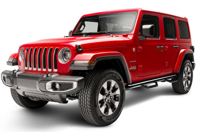 N-Fab Nerf Step 2018 Jeep Wrangler JL SUV 4 Door- Gloss Black - W2W - 3in - Bars & Running Boards