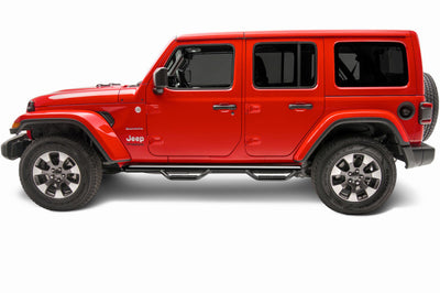 N-Fab Nerf Step 2018 Jeep Wrangler JL SUV 4 Door- Gloss Black - W2W - 3in - Bars & Running Boards