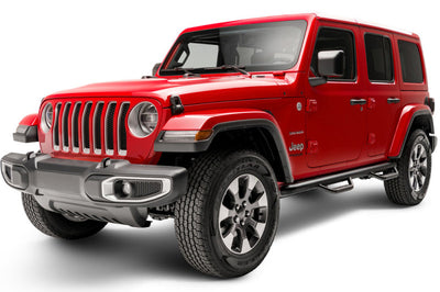N-Fab Nerf Step 2018 Jeep Wrangler JL SUV 4 Door- Tex. Black - W2W - 3in - Bars & Running Boards