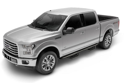 N-Fab Podium LG 15-17 Ford F-150 SuperCrew - Tex. Black - 3in - Nerf Bars & Running Boards