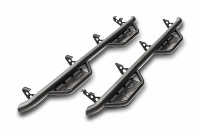 N-Fab Podium LG 15.5-19 Dodge RAM 1500 Crew Cab 6.4ft Bed - Access - Tex. Black - 3in - Nerf Bars & Running Boards