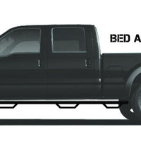 N-Fab Podium LG 15.5-19 Dodge RAM 1500 Crew Cab 6.4ft Bed - Access - Tex. Black - 3in - Nerf Bars & Running Boards