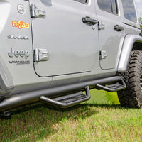 N-Fab Podium LG 2018 Jeep Wrangler JL 4DR SUV - Full Length - Tex. Black - 3in - Nerf Bars & Running Boards