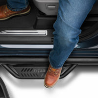 N-Fab Podium LG 2019 Chevy/GMC 1500 Crew Cab - Length - Tex. Black - 3in - Nerf Bars & Running Boards