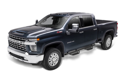 N-Fab Podium LG 2019 Chevy/GMC 1500 Crew Cab - Length - Tex. Black - 3in - Nerf Bars & Running Boards