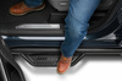 N-Fab Podium LG 2019 Chevy/GMC 1500 Crew Cab - Length - Tex. Black - 3in - Nerf Bars & Running Boards