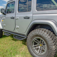 N-Fab Podium LG 2019 Jeep Wrangler JT 4DR Truck - Full Length - Tex. Black - 3in - Nerf Bars & Running Boards