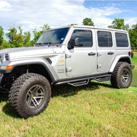 N-Fab Podium LG 2019 Jeep Wrangler JT 4DR Truck - Full Length - Tex. Black - 3in - Nerf Bars & Running Boards