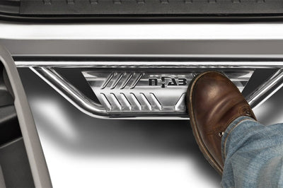 N-Fab Podium SS 2019 Chevy/GMC 1500 Crew Cab - Length - Polished Stainless - 3in - Nerf Bars & Running Boards