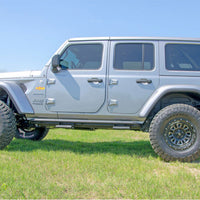 N-Fab RKR Rails 2018 Jeep Wrangler JL 4 Door Dab Length - Gloss Black - 1.75in - Body Armor & Protection