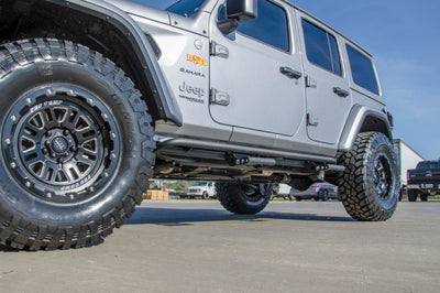 N-Fab RKR Rails 2018 Jeep Wrangler JL 4 Door Dab Length - Gloss Black - 1.75in - Body Armor & Protection