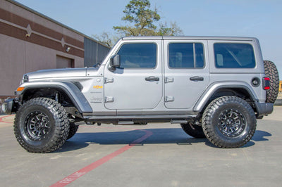 N-Fab RKR Rails 2018 Jeep Wrangler JL 4 Door Dab Length - Gloss Black - 1.75in - Body Armor & Protection