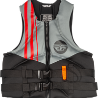 Fly Racing Neoprene Flotation Vest Teal/grey/orange Xs - Black/Grey/Red / 2X-Large - Watercraft Collection