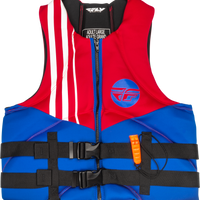 Fly Racing Neoprene Flotation Vest Teal/grey/orange Xs - Black/Grey/Red / 2X-Large - Watercraft Collection