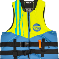 Fly Racing Neoprene Flotation Vest Teal/grey/orange Xs - Black/Grey/Red / 2X-Large - Watercraft Collection