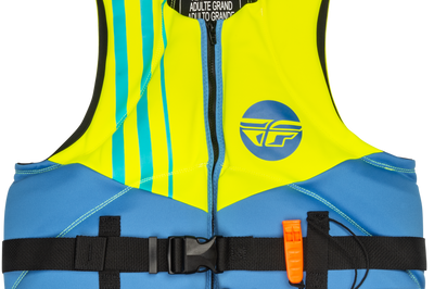 Fly Racing Neoprene Flotation Vest Teal/grey/orange Xs - Watercraft Collection