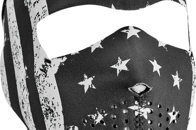 Zan Neoprene Full Mask Vintage Flat Black/white - Harddrive Products
