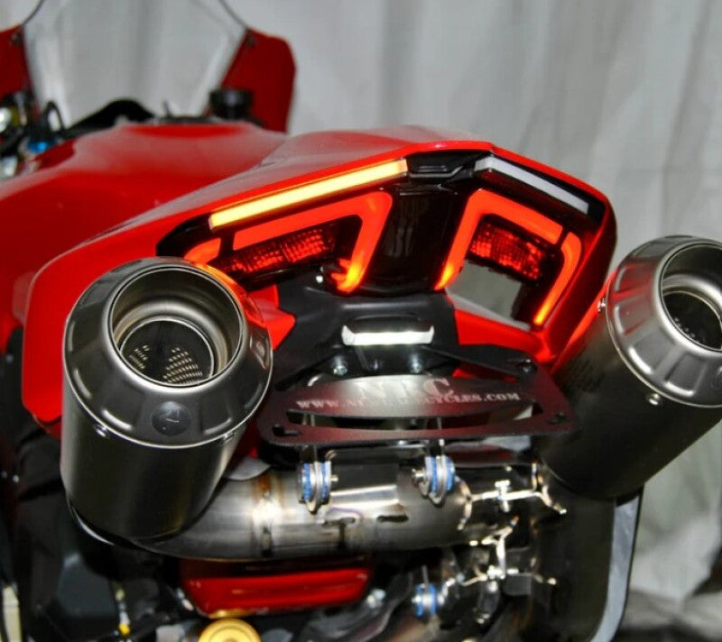 New Rage Cycles 25+ Ducati V4 Panigale/V4 Streetfighter Fender Eliminator - Akrapovic Race Exhaust - Lights