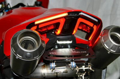 New Rage Cycles 25+ Ducati V4 Panigale/V4 Streetfighter Fender Eliminator - Akrapovic Race Exhaust - Lights