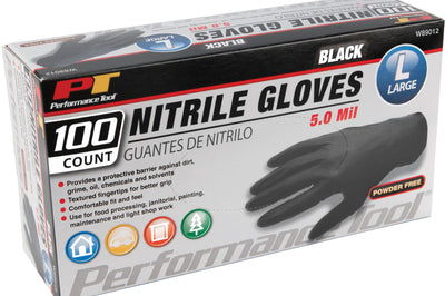 Performance Tool Nitrile Gloves Large/100 - Harddrive Products