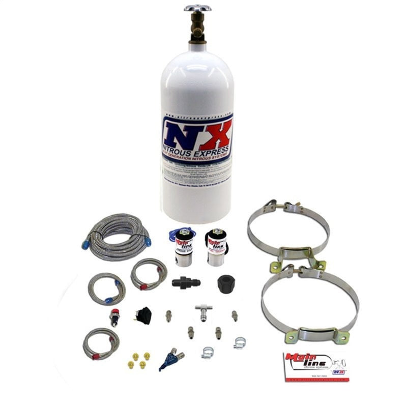 Nitrous Express Mainline EFI Single Nozzle Kit w/10lb Bottle - Forced Induction