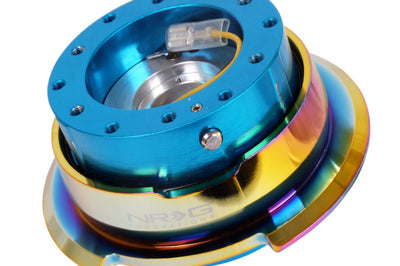 NRG Quick Release Gen 2.8 - New Blue Body / Neochrome Ring - Interior Accessories