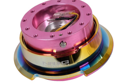NRG Quick Release Gen 2.8 - Pink Body / Neochrome Ring - Interior Accessories