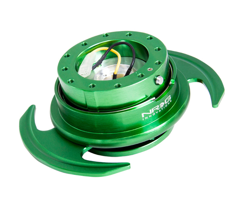 NRG Quick Release Kit Gen 3.0 - Green Body / Ring w/Handles - Interior Accessories