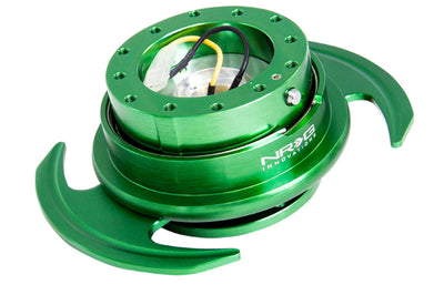 NRG Quick Release Kit Gen 3.0 - Green Body / Ring w/Handles - Interior Accessories