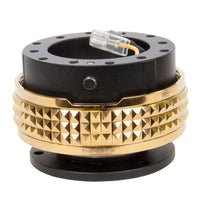 NRG Quick Release Kit - Pyramid Edition - Black Body / Chrome Gold Ring - Interior Accessories
