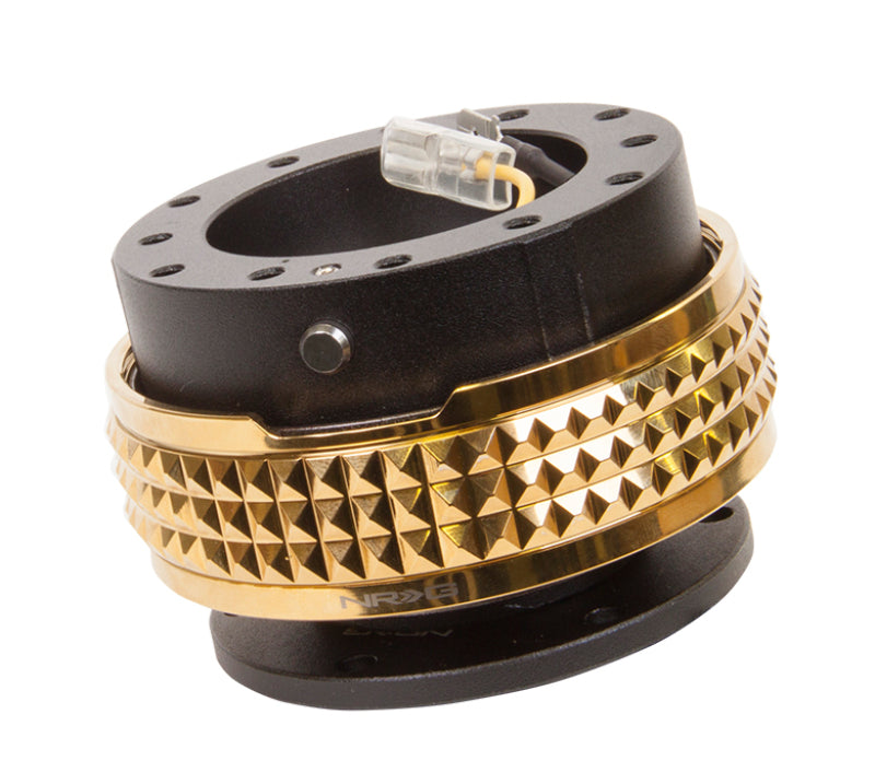 NRG Quick Release Kit - Pyramid Edition - Black Body / Chrome Gold Ring - Interior Accessories